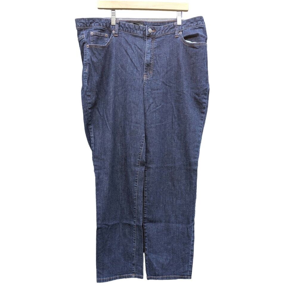 Venezia Plus Size Jeans 22 Average Dark Wash Casual Western Straight Leg